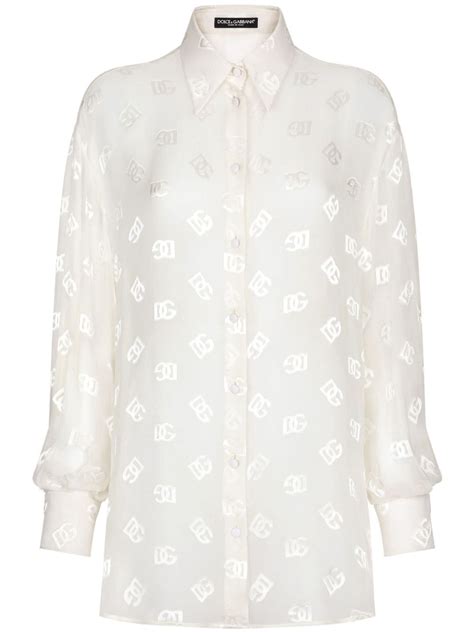 chemise DG Monogram en jacquard .